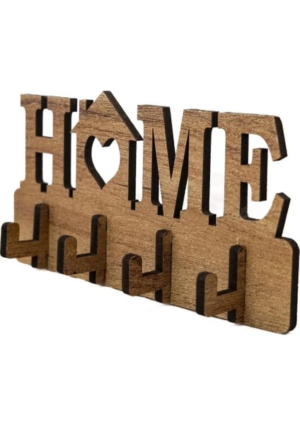 Menashop Home Ahşap Duvar Dekoru Anahtar Askısı Dekoratif Anahtar Askılığı Hediyelik (17 x 9 cm )