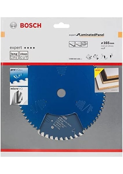 Dairesel Testere Bıçağı Expert Laminated Için Panel, 165 x 20 x 2,6 Mm, Diş Sayısı 48, 1 Adet, 2608644128