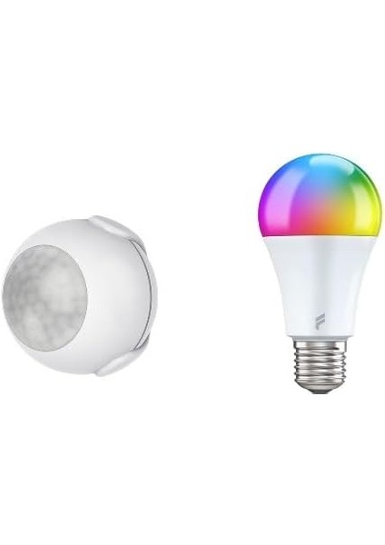 Menashop Akıllı Kablosuz Hareket Sensörü ve Akıllı LED Ampül Seti, Uzaktan Kontrol, Wifi, 2 Yıl Güvenceli, Tuya Destekli