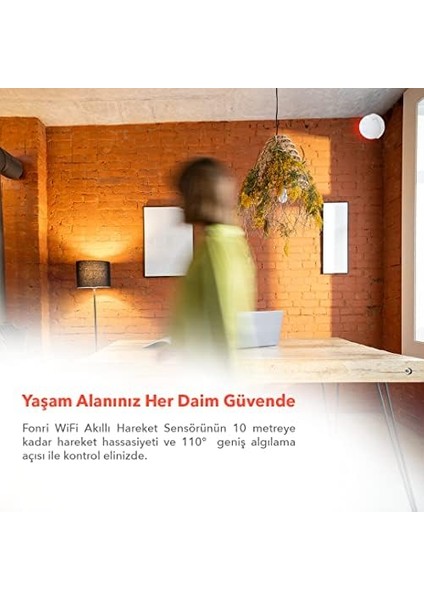 Menashop Akıllı Kablosuz Hareket Sensörü ve Akıllı LED Ampül Seti, Uzaktan Kontrol, Wifi, 2 Yıl Güvenceli, Tuya Destekli