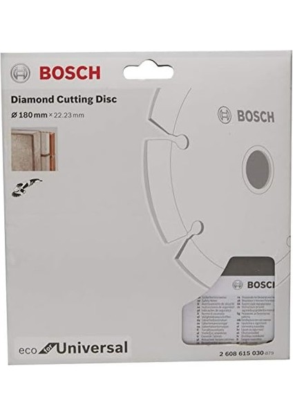 Professional Accessories Eco For Universal Segmanlı Elmas Kesme Diski 180 * 22,23 Mm-Kilit Somunlu Geniş Avuç Taşlama Makineleri Için