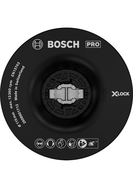 Professional Bosch Accessories Destek Plakası Orta Sertlikte (X-Lock, Ø115 Mm)