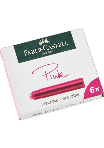 Faber-Castell Dk Kartuş, Pembe 6'lı