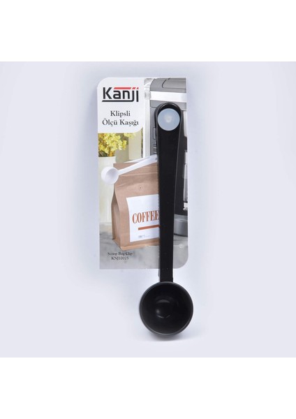 Klipsli Çay Kahve Ölçü Kaşığı - Siyah