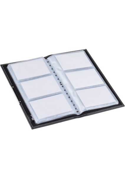 Kartvizit Albümü 3 Sıralı 144 Kartlık Business Card Album Vegan 12X21 cm