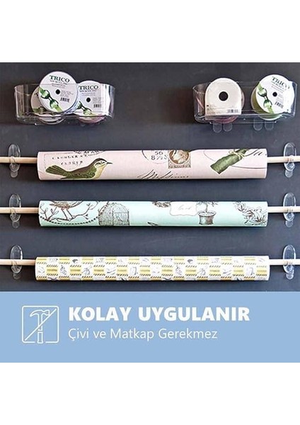 Menashop 17092CLR-CEE Küçük Boy Şeffaf Askı, 2x