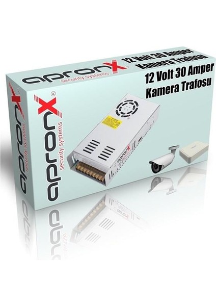 12V 30 AMPER APX-1230A Metal Cctv Adaptör