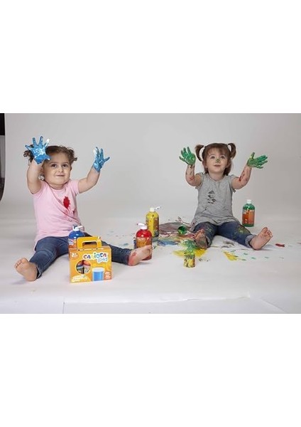 Bebek Parmak Boyasi 8 Renk 8X50 ml Süper Yikanabilir 2+ Yaş