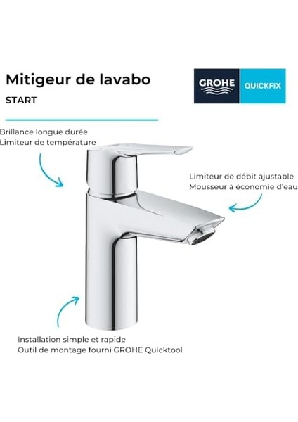 Start Lavabo Bataryası | S-Boyut | Su Tasarruflu | Krom | 23551002 modelleri