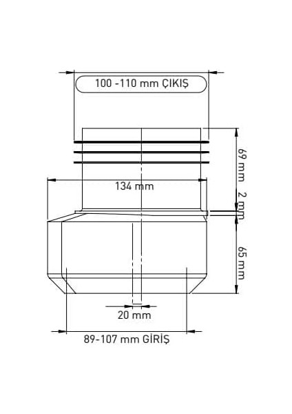 Klozet Eksantrik Kada 110 Q Yumuşak Esnek Yırtılmayan fiyatları