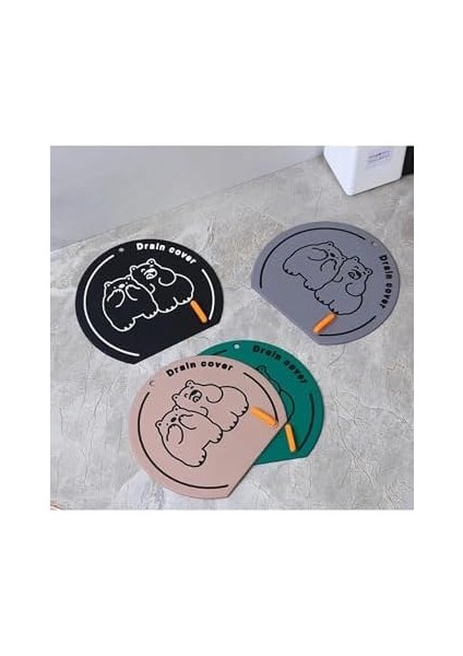 Banyo ve Mutfak Lavabo Koku Önleyici Gider Koruyucu Silikon Sızdırmaz Ped 1 Adet Kahverengi