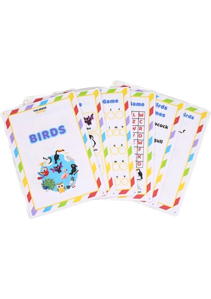 Yaz-Sil.kuşları Öğreniyorum.ingilizce Eğitici Set.eğitici Set,aktivite Set.ingilizce Etkinlik Seti. modelleri