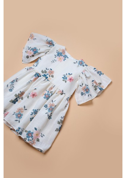 Çiçekli Retro Bayramlık Elbise