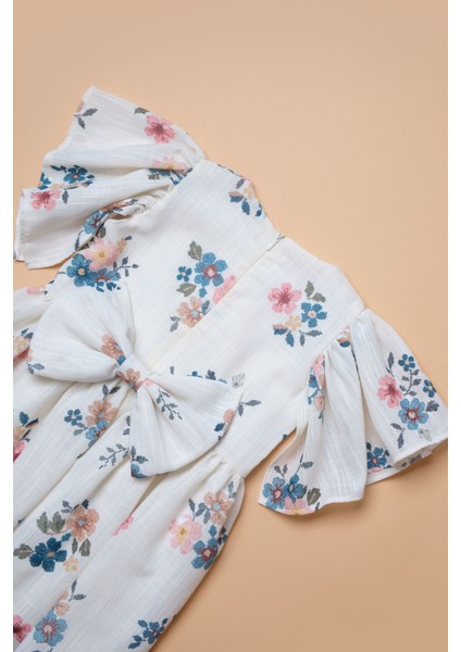 Çiçekli Retro Bayramlık Elbise