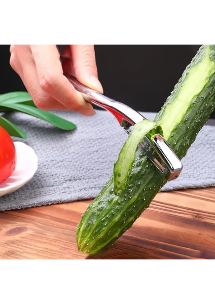 Paslanmaz Çelik Yan Tutuşlu Soyacak, 16 Cm, Ergonomik Tasarım