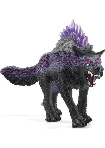 Eldrador Creatures Efsanevi Gölge Kurt Aksiyon Figürü - Mor Kaban ve Yarı Saydam Sırt Kristalleri Içerir, Erkek ve Kız Çocuklar Için Dayanıklı Oyuncak, 7 Yaş ve Üzeri Çocuklar Için Hediye