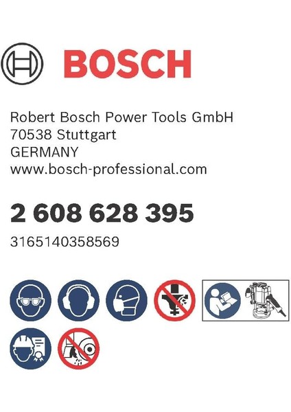 2 608 Aksesuarı 628 395 Profil Freze B 8 Mm, R1 6,3 Mm, B 12,7 Mm, L 17,4 Mm, G 61 mm