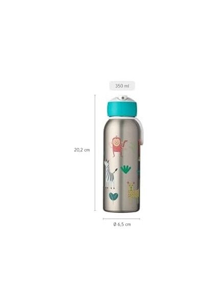 Campus Insulated Flip-Up Bottle, 350ML Animal Friends