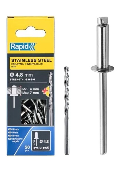 PERÇIN4.8X10 mm Paslanmaz Matkap Ucu