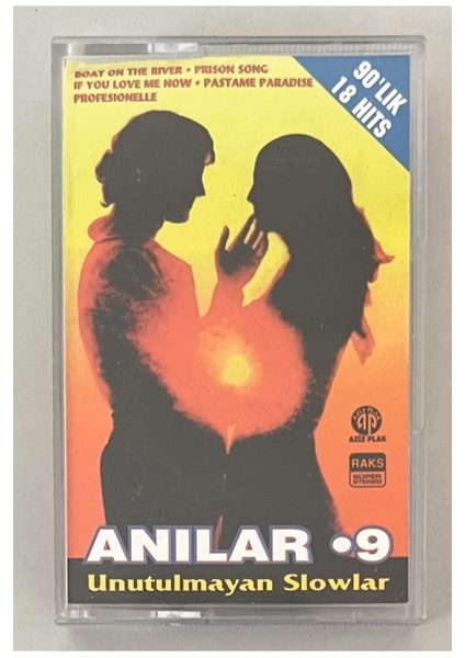 Anılar 9 Unutulmayan Slowlar 18 Şarkılık Kaset (Orjinal Dönem Baskı)