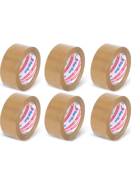 45 mm x 100 mt Kahve (Taba) Koli Bandı 6 Adet