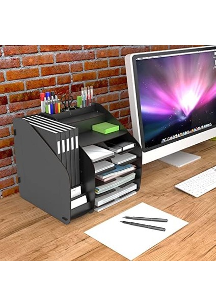 Design Otto Fx-Xl Modest - 2 Renk - A4 Evrak Rafı Masaüstü Organizer Design_otto_fx_xl_modest (Siyah)