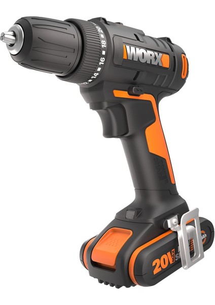 WX100 20V/2.0AH Li-On Tek Akülü Profesyonel Şarjlı Matkap