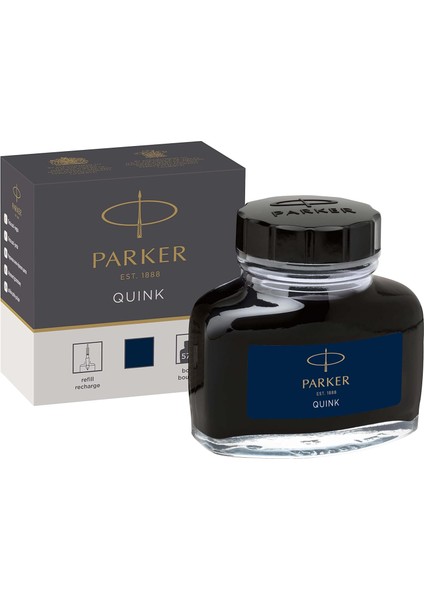 Quink Dolma Kalem Şişe Mürekkebi, 57 Ml, Mavi-Siyah