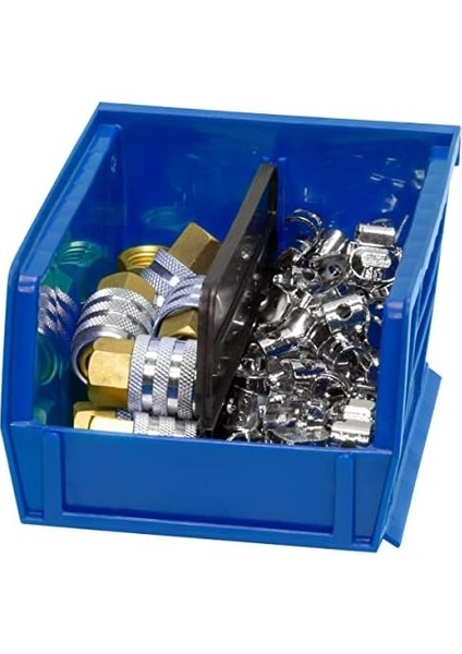 30210 Akrobins Plastik Saklama Kutusu, Istiflenebilir, El Işi ve Cihazlar Için, 6'lı Paket, 08212BLUE