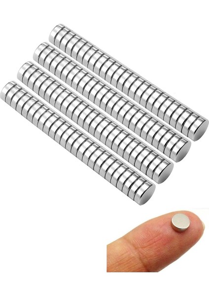 Küçük Neodim Güçlü Mıknatıslar, Çok Amaçlı Buzdolabı Mıknatısları, Küçük Yuvarlak Disk Mıknatısı, Beyaz Tahta Mıknatısları 5 mm Çap x 1 mm Kalınlık 100 Adet