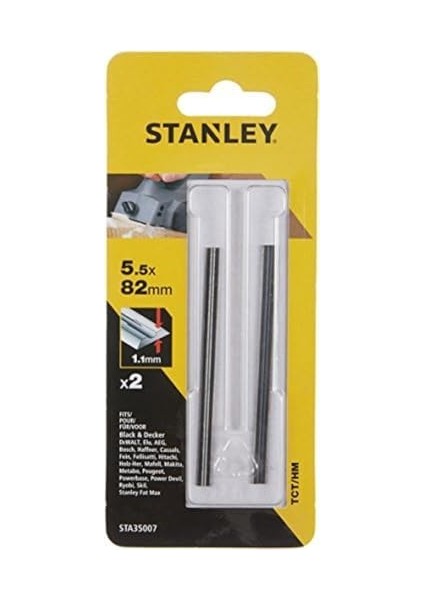 STA35007 Planya Bıçak, Metalik, 2 Adet, 5.5 x 82 x 1.1 mm