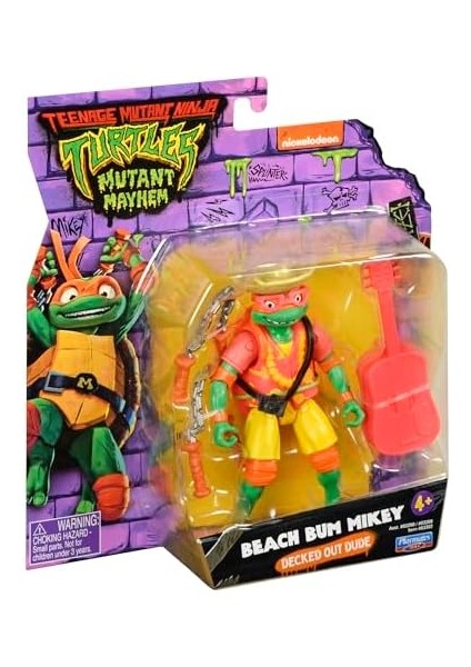 Ninja Kaplumbağalar Aksiyon Figürler Beach Bum Mikey