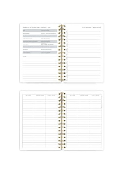 Journals Spiralli Sert Kapak 2025 Günlük Ajanda A5 modelleri