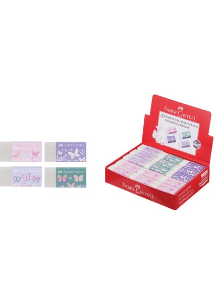 Kelebek Silgi, Dust-Free, 30X Asorti