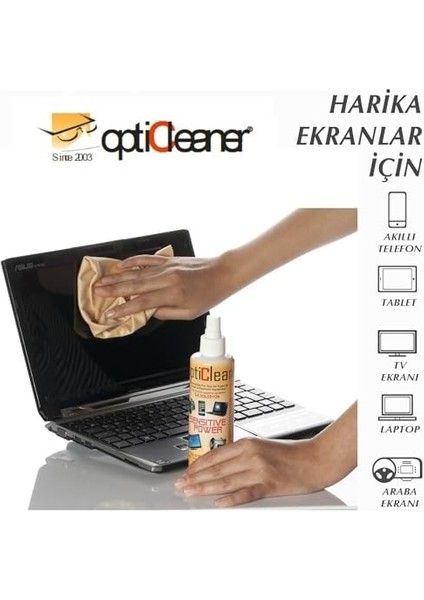 Since 2003 LCD Temizleme Seti: Elektronik Cihazlar Için 250ML + Temizleme Bezi! Laptop, Tablet, Tv, Telefon, Gözlük, Yazıcı, Kamera Için Doğal, Koruyucu ve Parlatıcı Temizlik! fiyatları