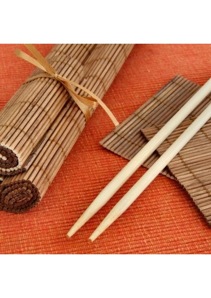 Çok Kullanımlık Bambu Sade Ahşap Chopstick | Tekrar Kullanılabilir ve Yıkanabilir Bambu Chopstick | Kore Çin Japon Yemek Çubukları | 22,5 cm