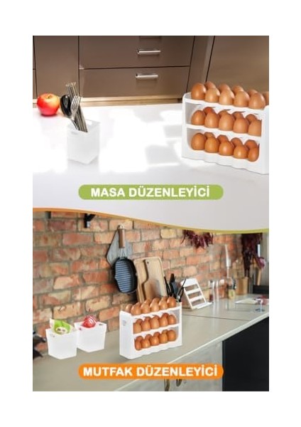 Life 6 Parça Buzdolabı Içi Düzenleyici ve 30 Bölmeli Yumurtalık MIT1105 modelleri