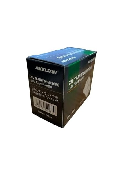 Menashop Akelsan Zil Trafosu 4-8-12V /4VA AK-910 Kapı Zili Trafosu,transformator,güç Kaynağı Bell Transformer