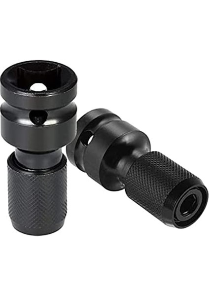 3 Adet 1/4 Bit Lokma Adaptörü, 1/2 Dört Köşe Tahrik (1,3 Cm) 1/4 Altıgen Şaft (0,6 Cm) Hızlı Gergi