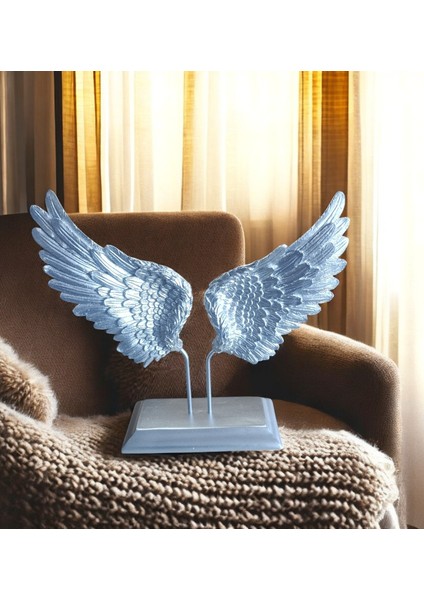 25 cm -30 cm LIK Ebatlarda Kırılmaz Polyester,melek Kanadı Desenli Biblo