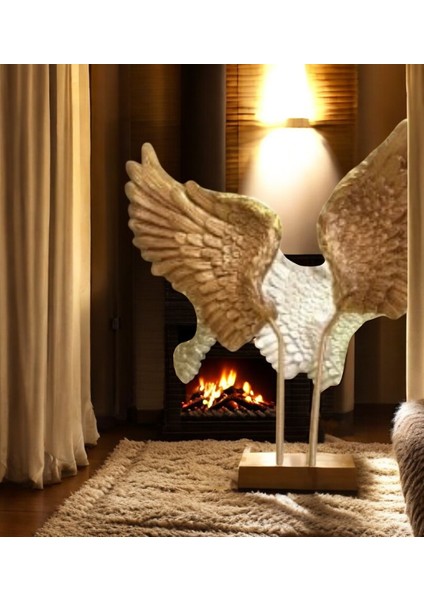 25 cm -30 cm LIK Ebatlarda Kırılmaz Polyester,melek Kanadı Desenli Biblo fiyatları