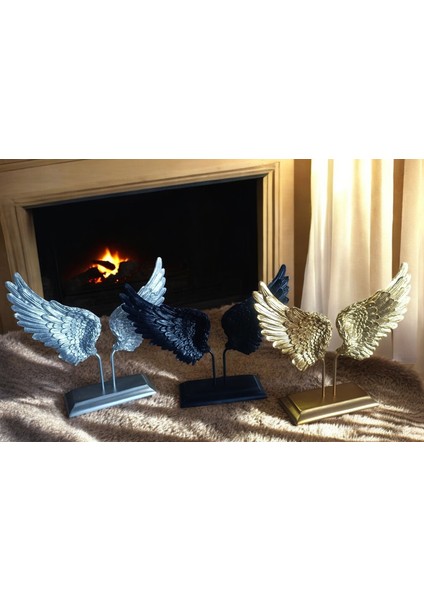 25 cm -30 cm LIK Ebatlarda Kırılmaz Polyester,melek Kanadı Desenli Biblo