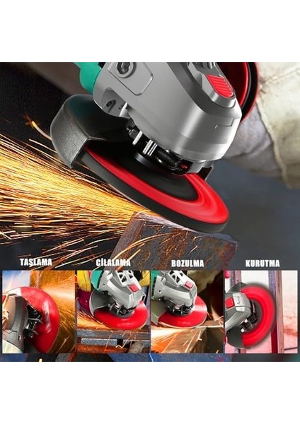 Profesyonel Taşlama Diskleri 125 mm 10'lu Paket Çelik Için Ofset Açılı Taşlama Diskleri, Metal Işleme Taşlama Parlatma, Çapak Alma Çap 125 x 22,2 Mm, Kalınlık: 6 mm