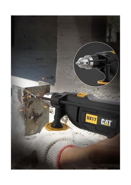 DX17.1 750WATT 13MM Profesyonel Darbeli Matkap + 8 Parça Aksesuar