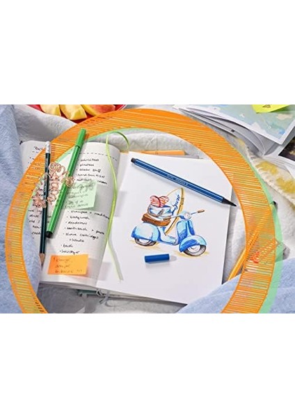 Pen 68 - Keçe Uçlu Boya Kalemi - 8'li Paket - Pastel Renkler