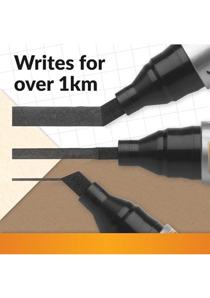 Intensity Marker 2300 Kesik Uçlu Permanent Markör Siyah 12'li Kutu, 3,7 mm ile 5,5 mm Kalın Uç, Kapağı 1 Ay Açık Kalsa Da Kurumayan Mürekkep