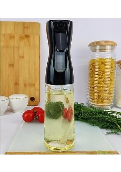 Airfryer Için Pratik Cam Sprey Yağdanlık ve Sirke Püskürtücü (Siyah)