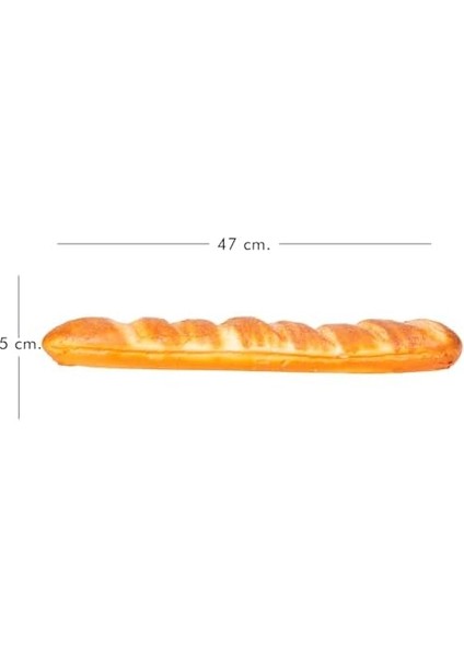 Menashop Yapay Ekmek Francala Kahverengi 47 x 7 x 5 cm .