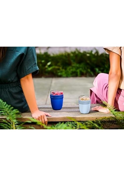 - Ellipse Yemek Kabı - Pratik Müsli Kabı, Yoğurt Bardağı, To Go Bardağı - Derin Dondurucu, Mikrodalga Fırın ve Bulaşık Makinesi Için Uygundur - 500 ml - Canlı Mavi