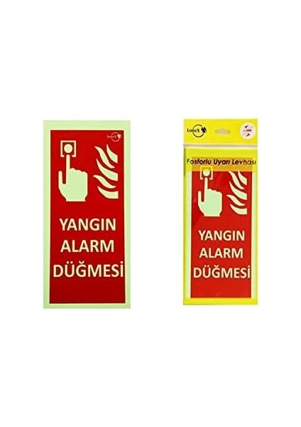 Lr-Fb Yangın Ihbar Düğmesi Yazılı Fosforlu Uyarı Levhası (1)